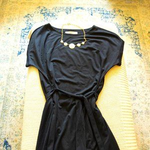 NWOT Navy Blue Shift Dress with Belt, Med